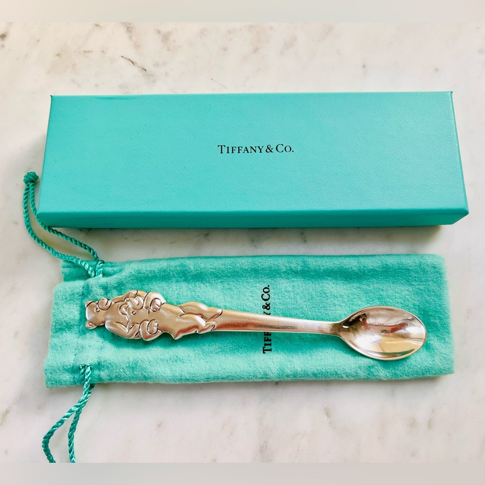 Tiffany & Co. Baby Spoon 925
Sterling Silver "ABC Bears" 
AUTHENTIC